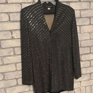 St. John Black and silver / Gold Striped Blazer